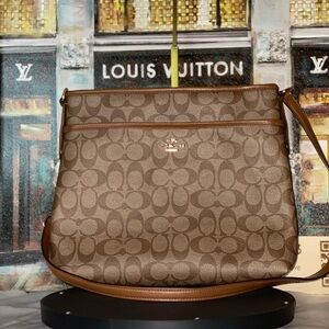 Coach Brown Signature Shoulder Bag